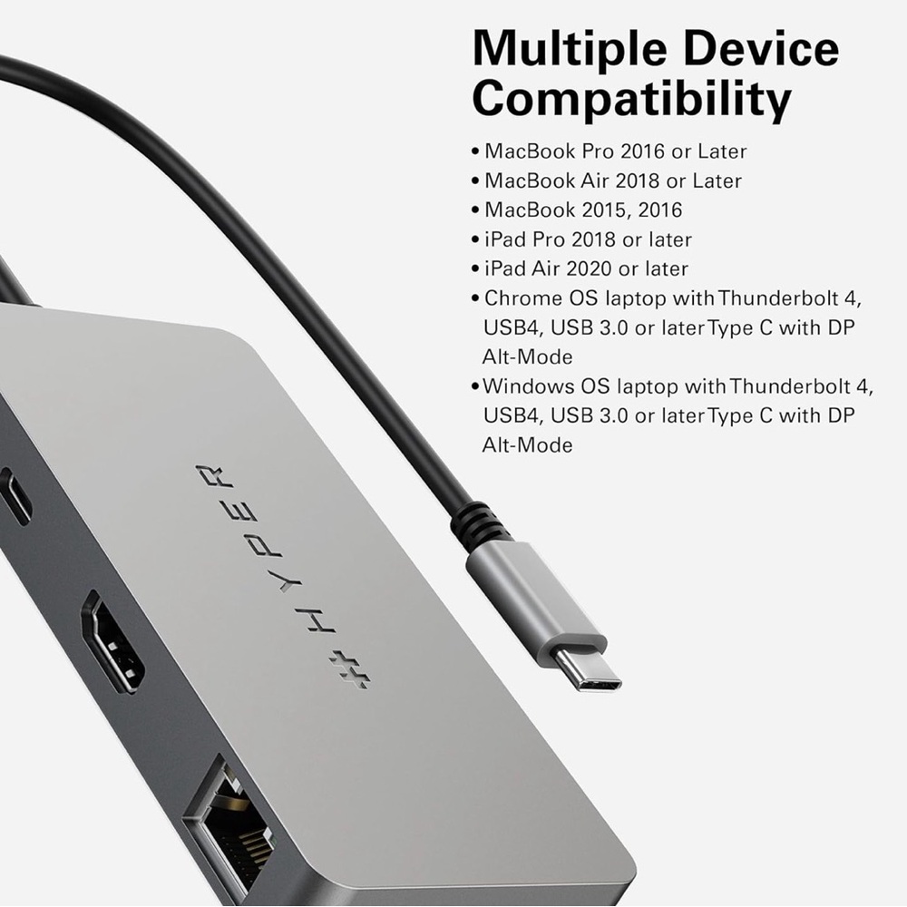Hype USB-C Multi-Port Adapter - Silver - Picture 8 of 10
